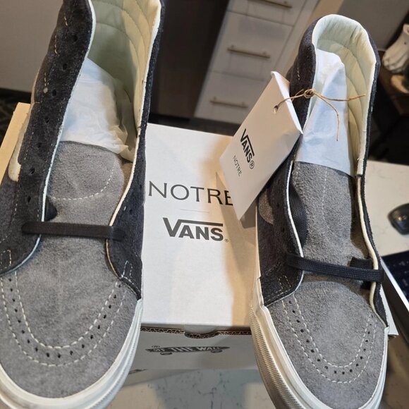 Vans x Notre Sk8 Hi Reissue 38 Lx Notre Raven Grey VN000CR0RVN MENS 9.5 NEW RARE - Picture 3 of 8